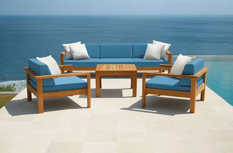 Linear Square Outdoor Side Table - Image 3
