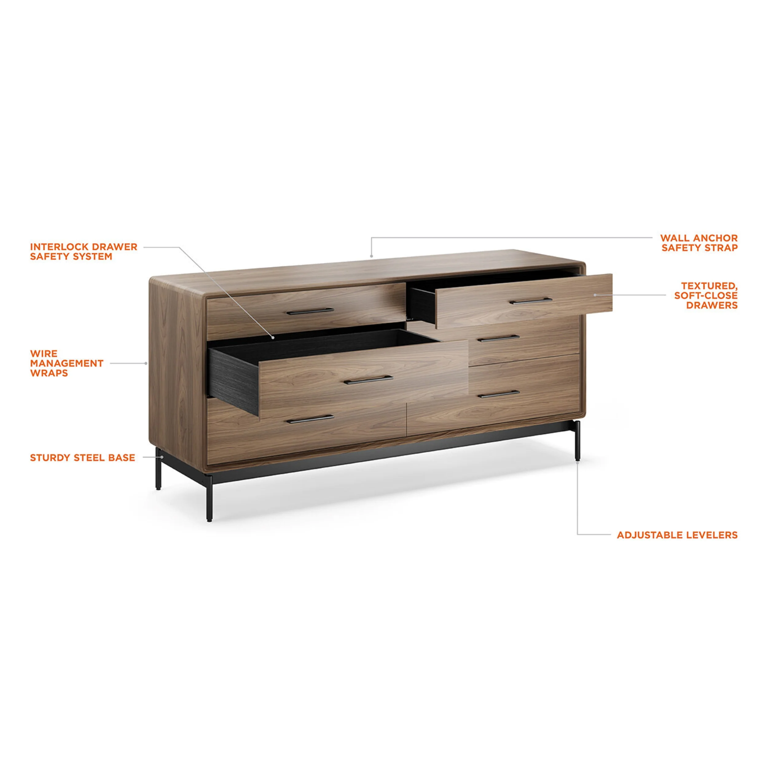 Linq 6 Drawer Dresser - Image 25