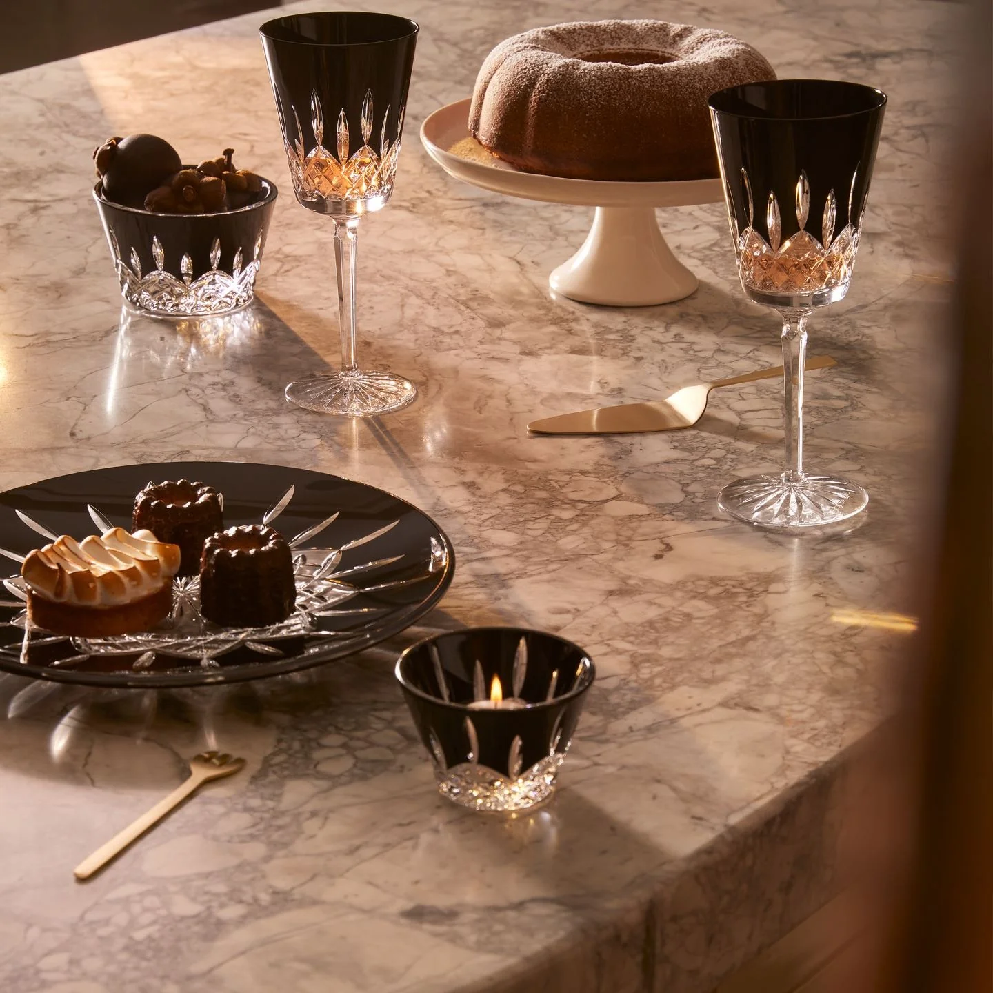 Lismore Black Goblets (Set of 2) - Image 8