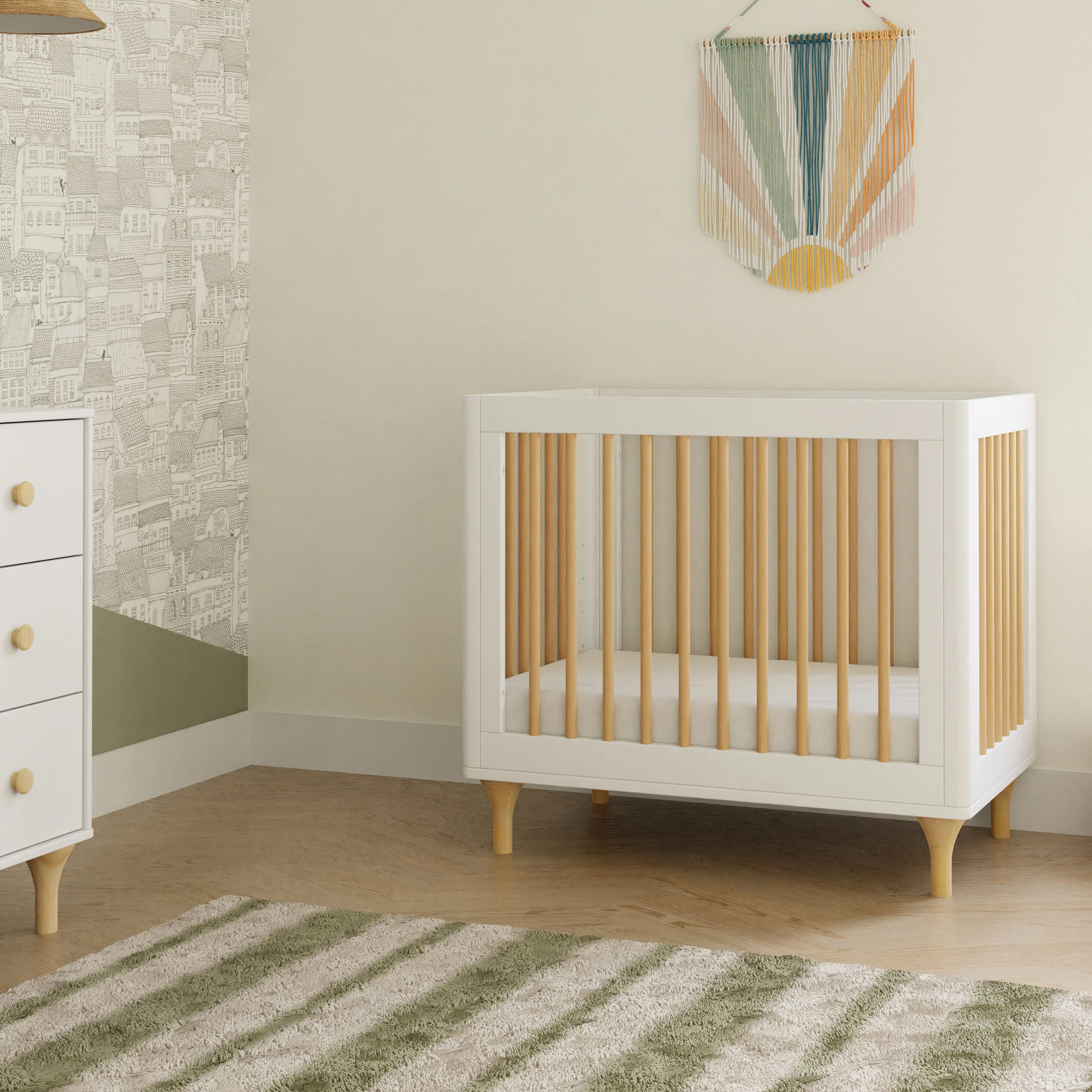 Lolly 4-in-1 Convertible Mini Crib and Twin Bed with Toddler Bed Conversion Kit - Image 9