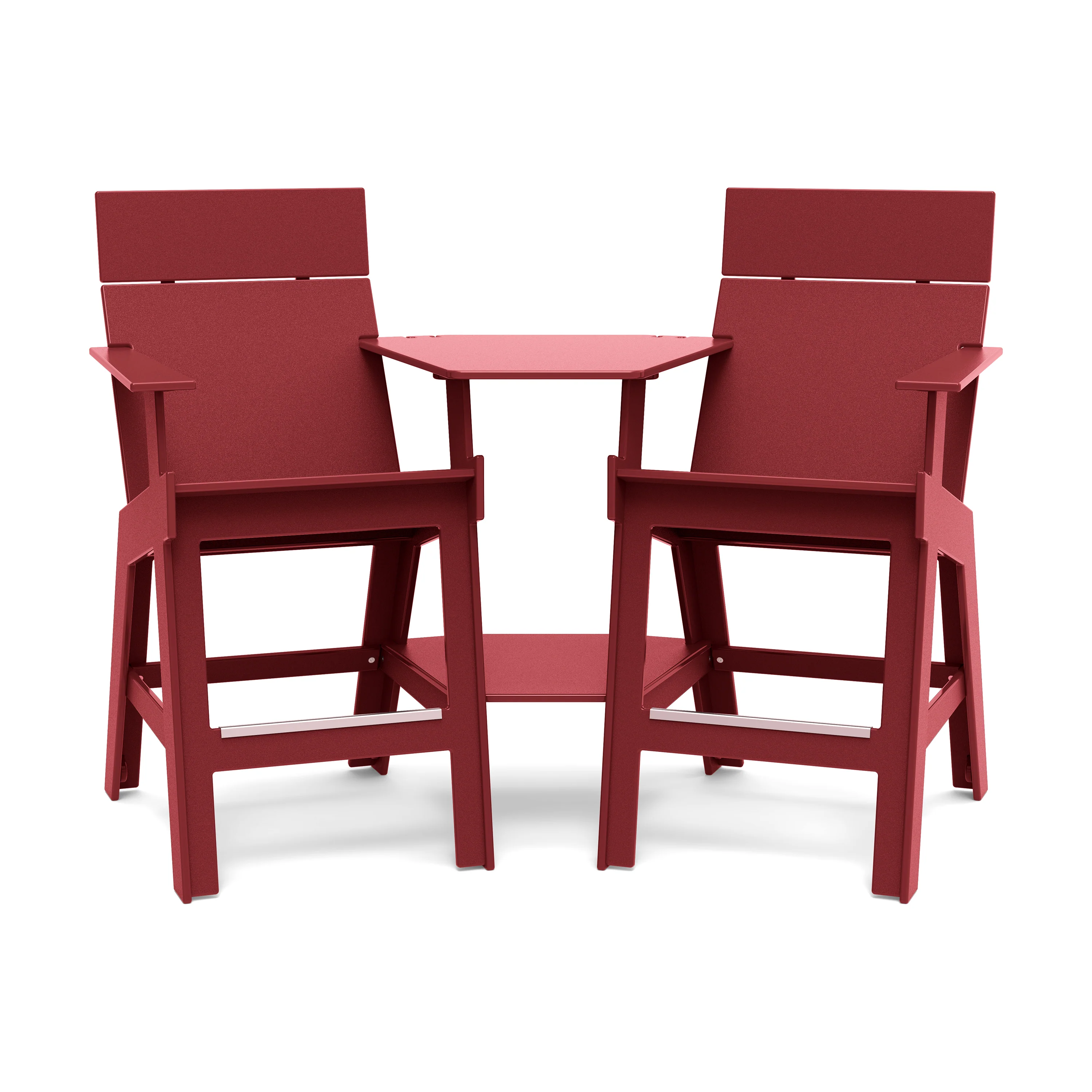 Lollygagger Hi-Rise Outdoor Chairs with Curved Attached Table - Image 18