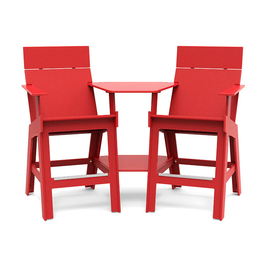 Lollygagger Hi-Rise Outdoor Chairs with Curved Attached Table - Image 2