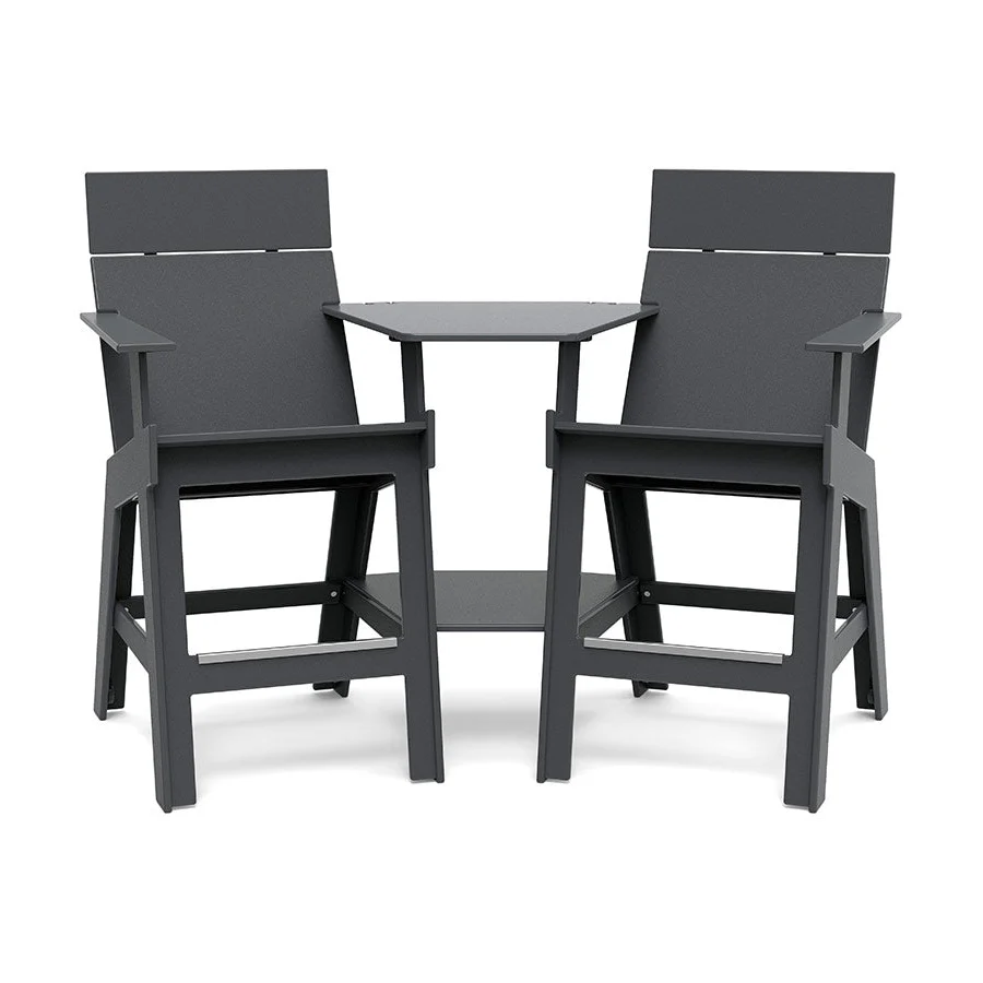 Lollygagger Hi-Rise Outdoor Chairs with Curved Attached Table - Image 4