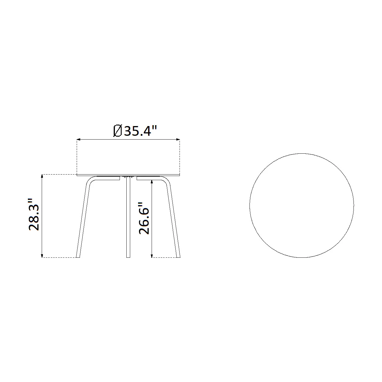 M21 Teglgaard Round Outdoor Dining Table - Image 6