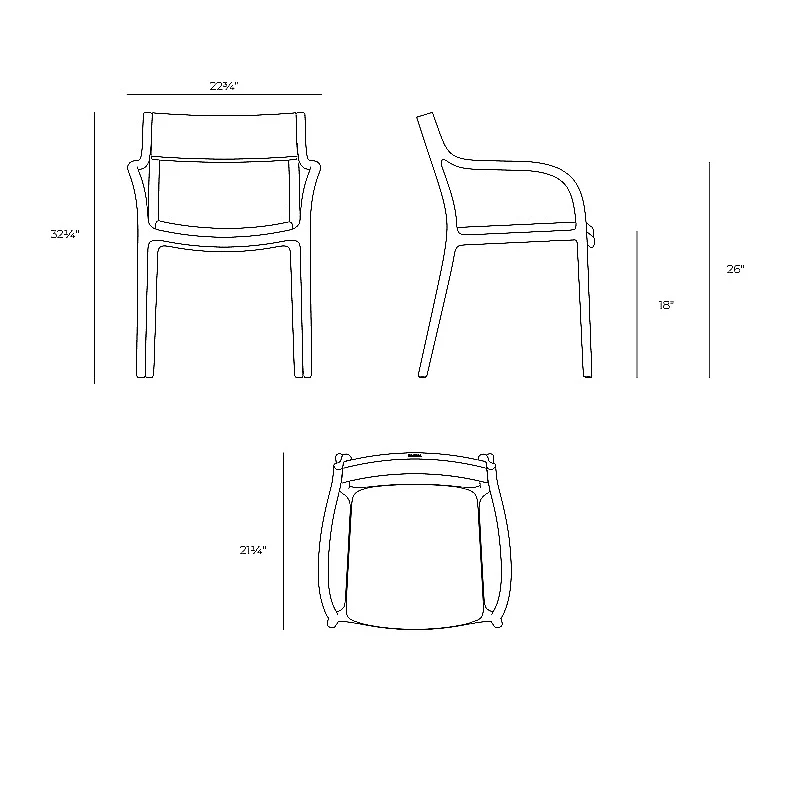 Madison Upholstered Outdoor Dining Armchair (Set of 4) - Image 8