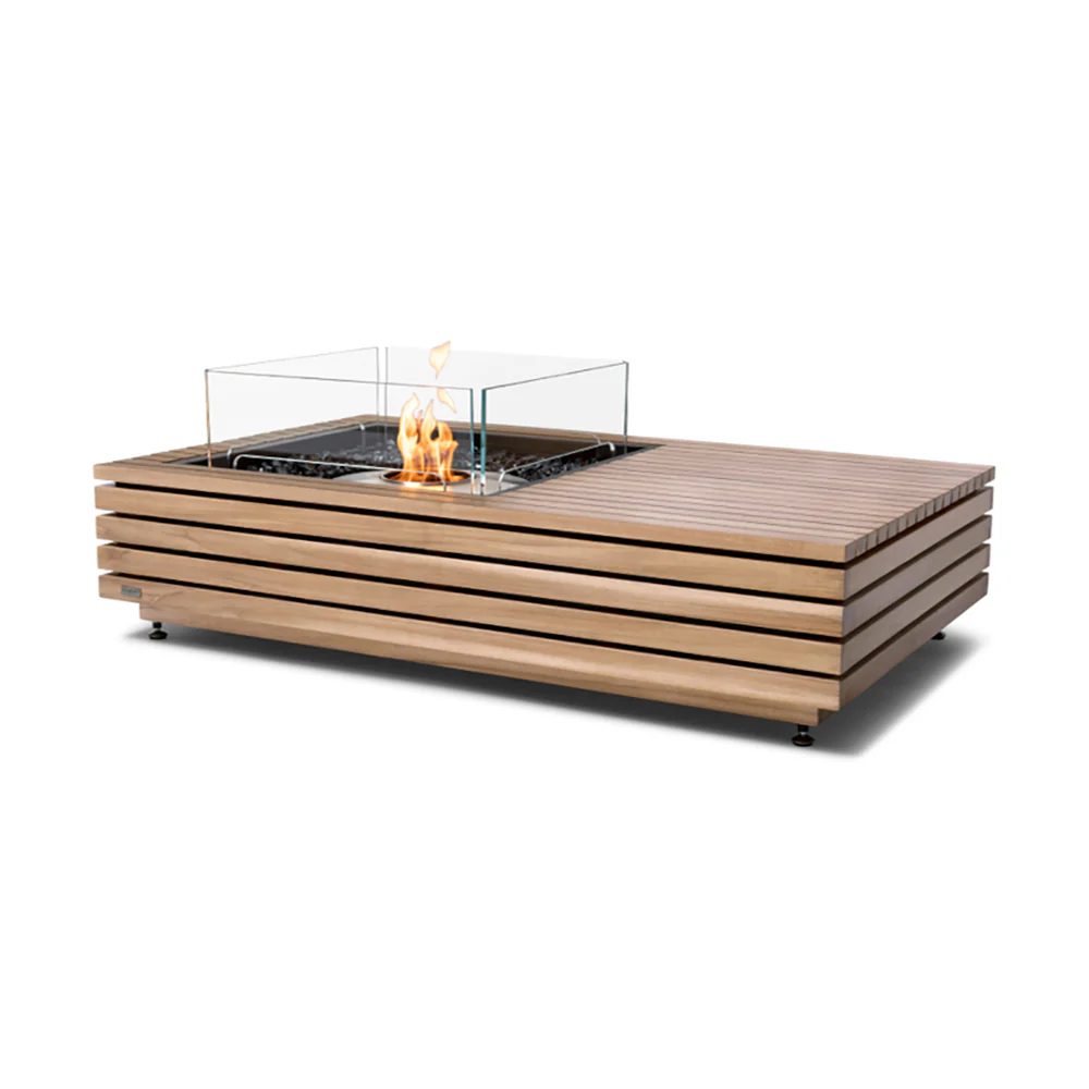 Manhattan Teak Outdoor Fire Table Set - Image 5