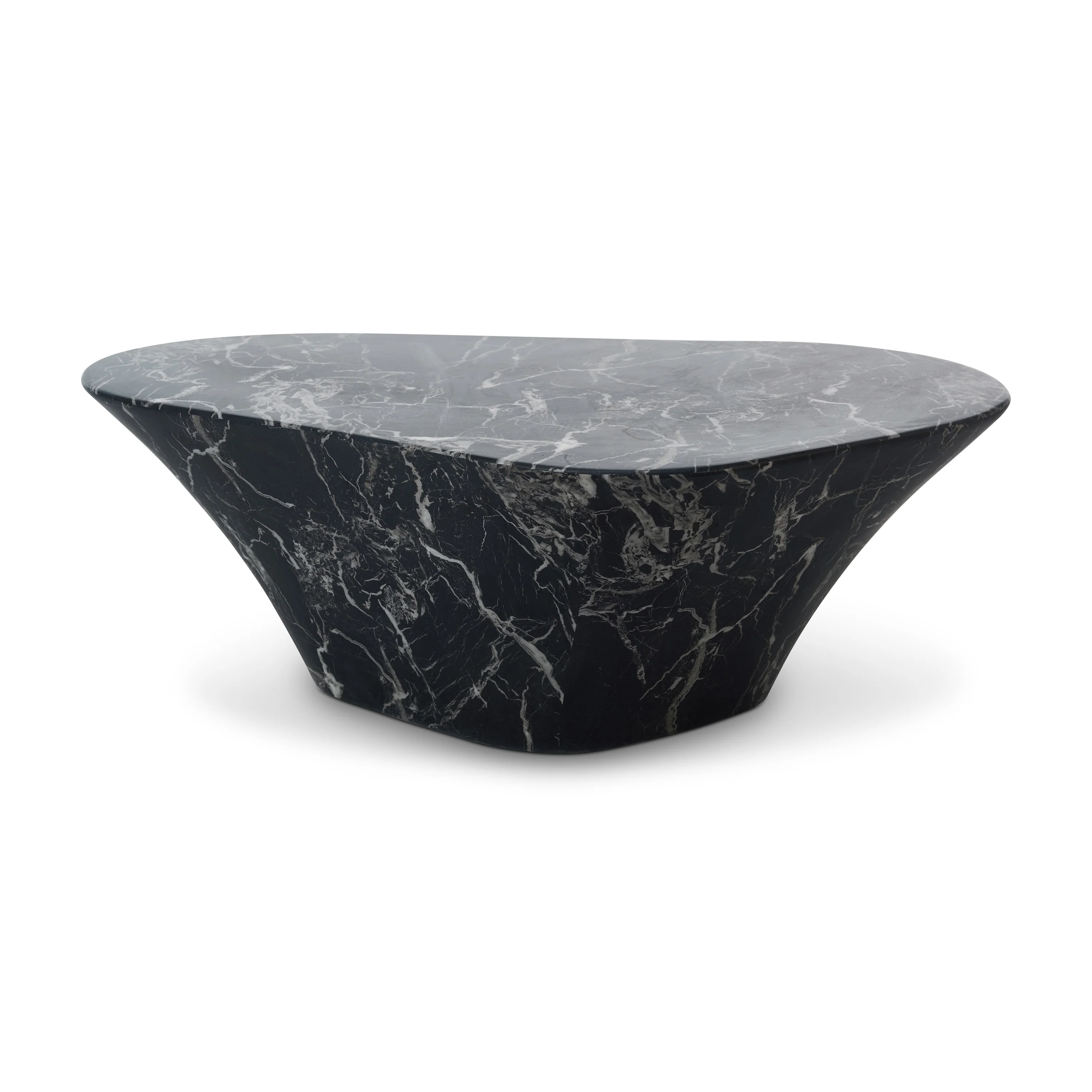 Marble Look Oval Coffee Table - Image 5