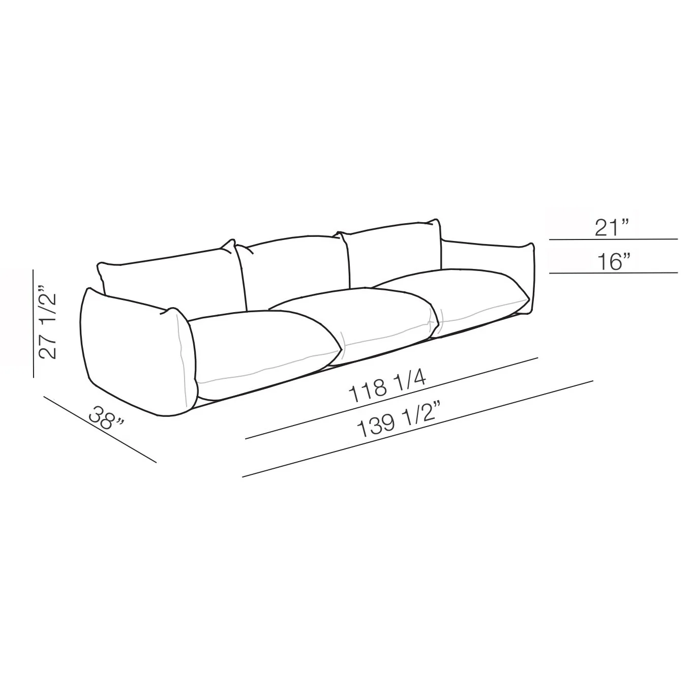 Marenco Large 3-Seater Sofa - Image 7
