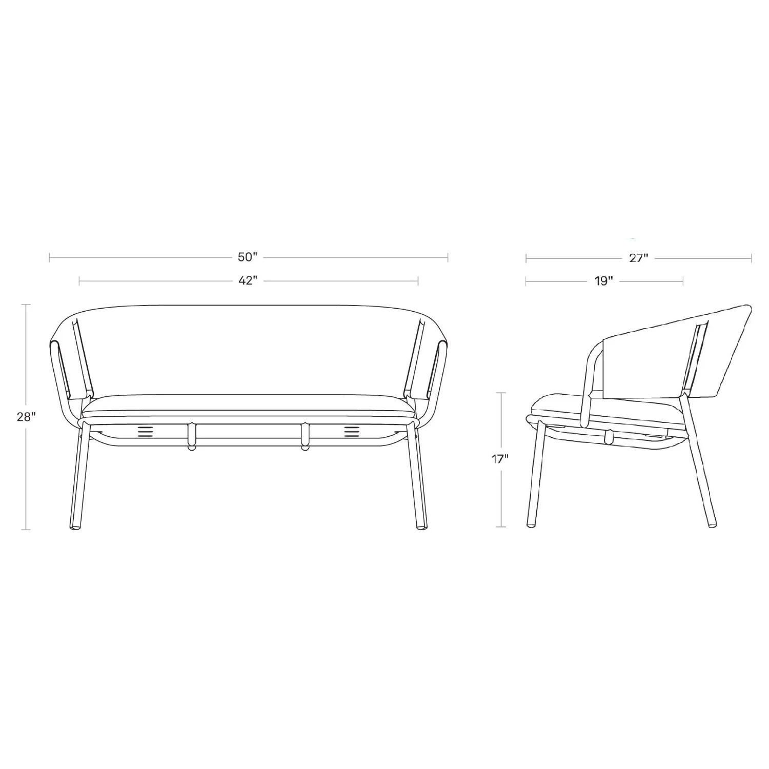 Mate Outdoor Settee - Image 13