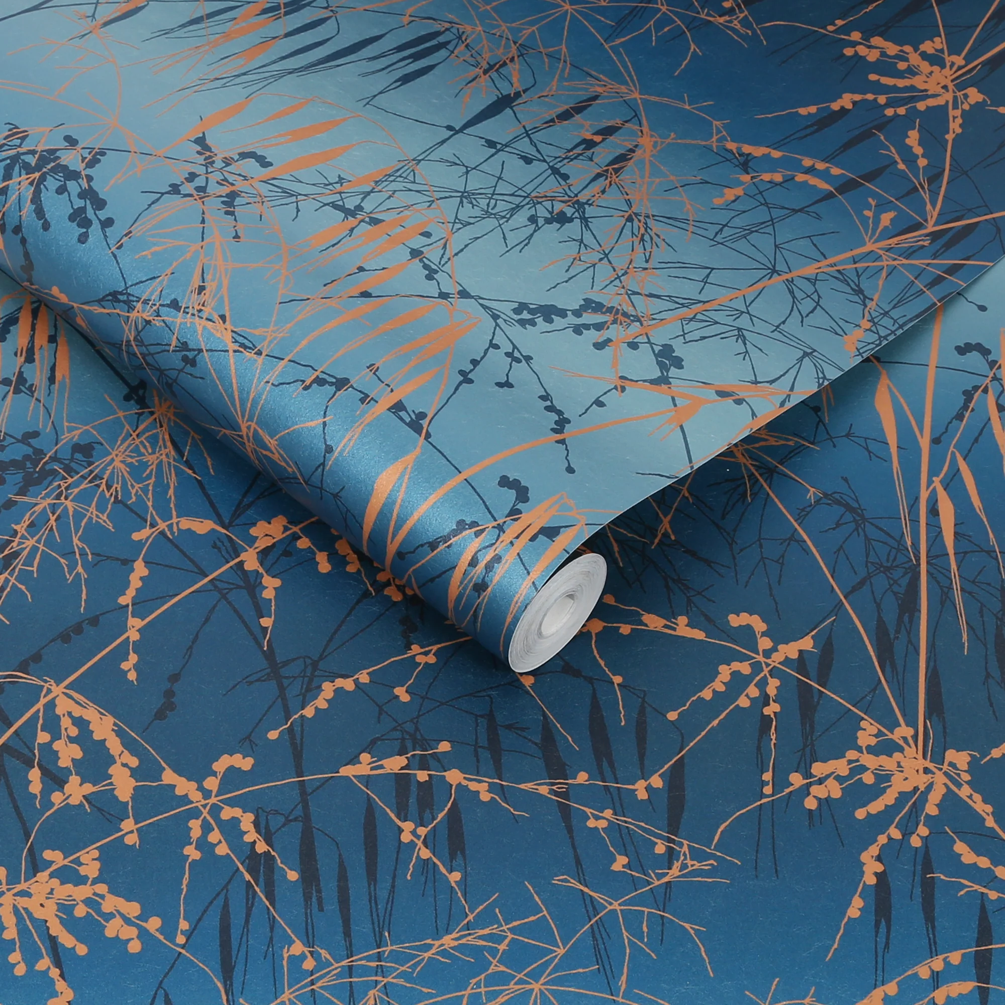 Clarissa Hulse Meadow Grass Damson and Soft Gold Wallpaper - Image 9