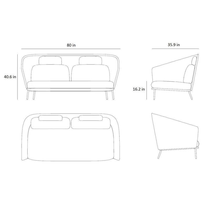 Mega Outdoor 2 Seater Sofa - Image 9