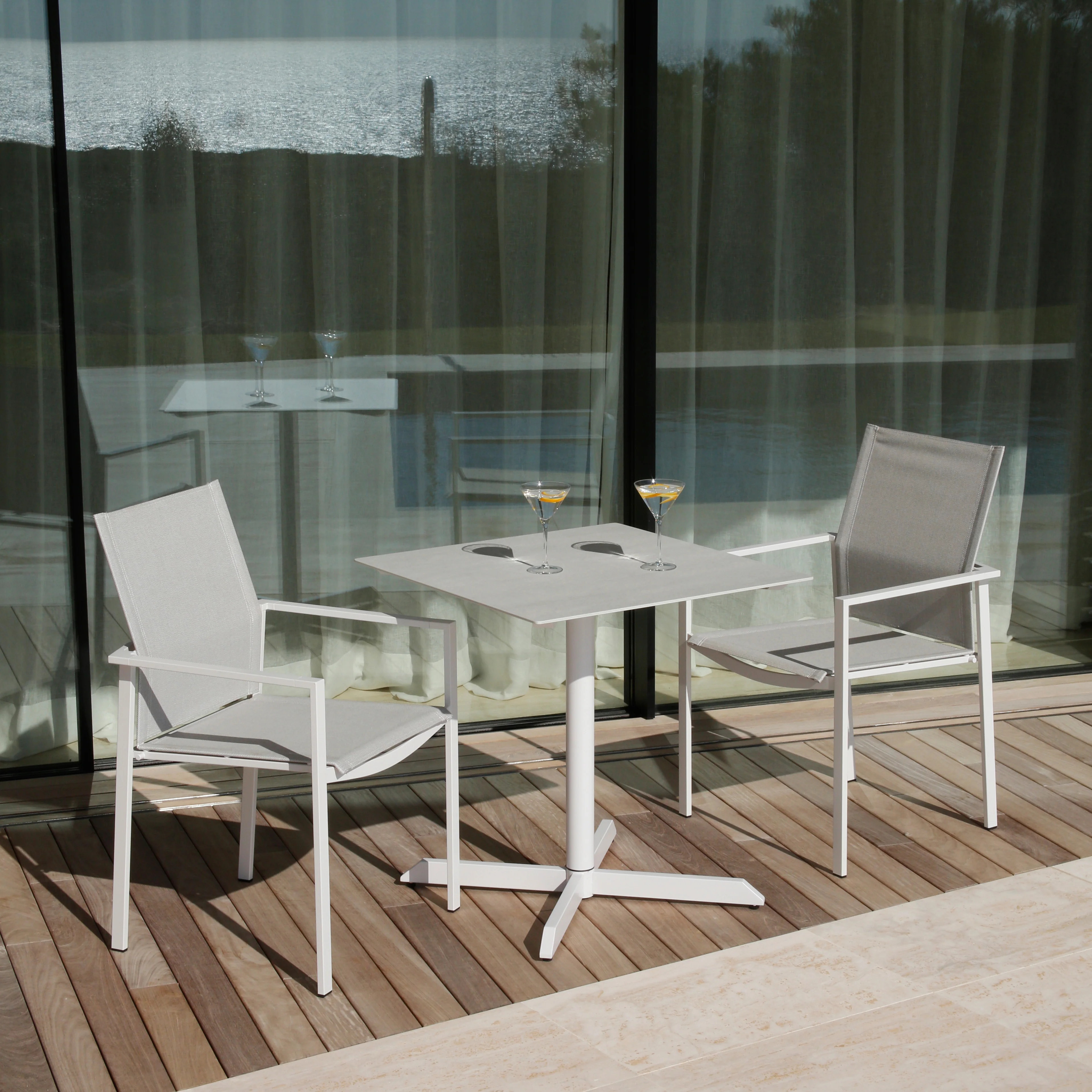 Mercury Outdoor Armchair with Powder-Coat Paint Finish - Image 8