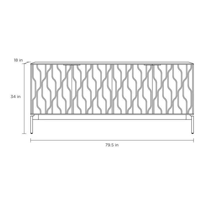 Mesa 4-Door Credenza - Image 12