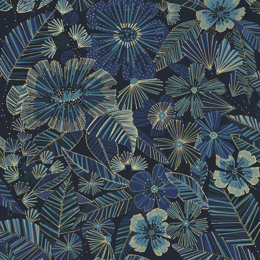 Metallic Bloom Removable Wallpaper - Image 2