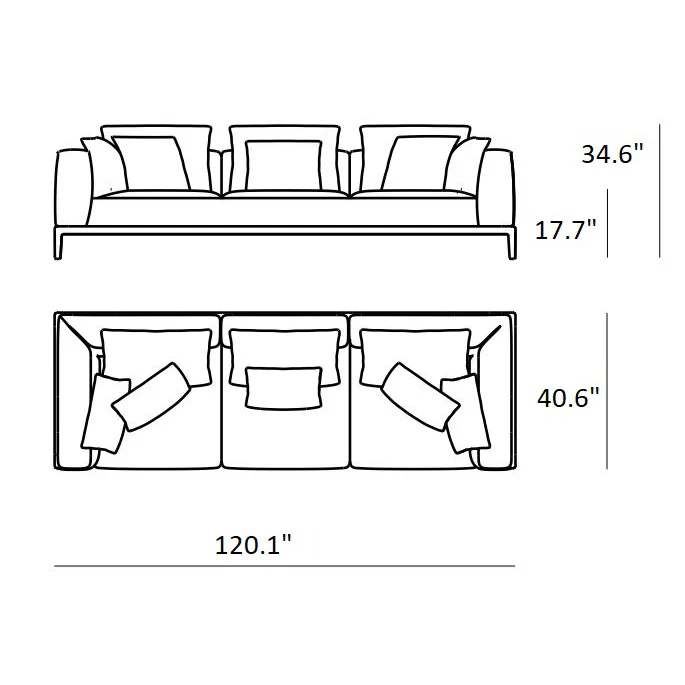 Milo 3-Seater Sofa - Image 8
