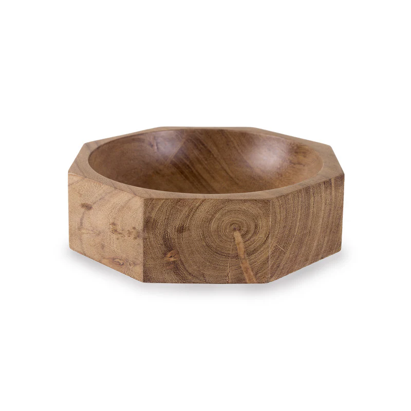 Modernist Octagonal Wood Bowl - Image 3