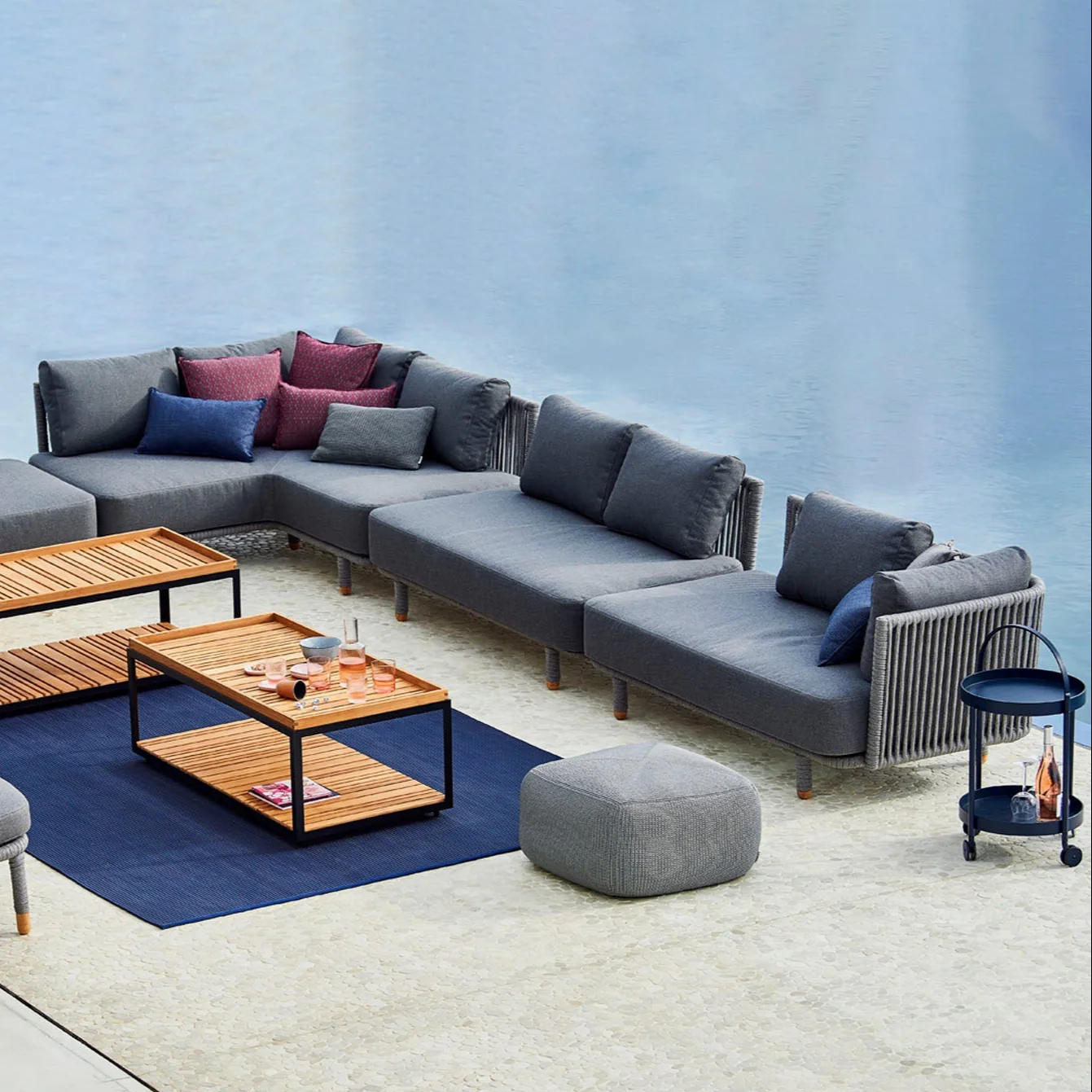 Moments Outdoor 2-Seater Armless Modular Sofa - Image 2