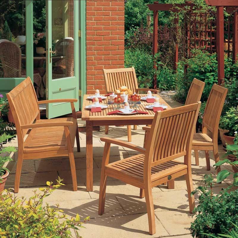 Monaco Teak Outdoor Armchair - Image 5
