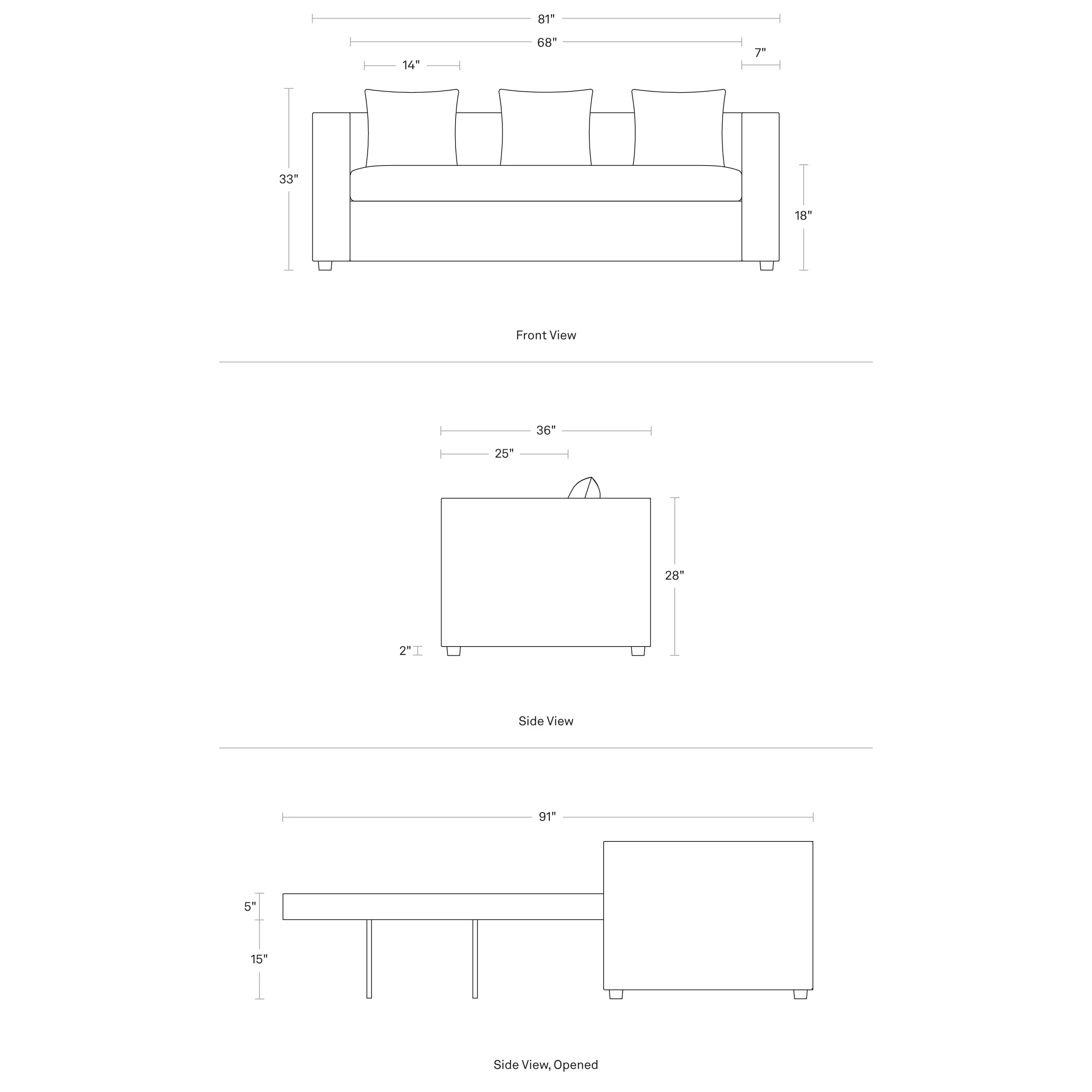 Mono Sleeper Sofa - Image 6