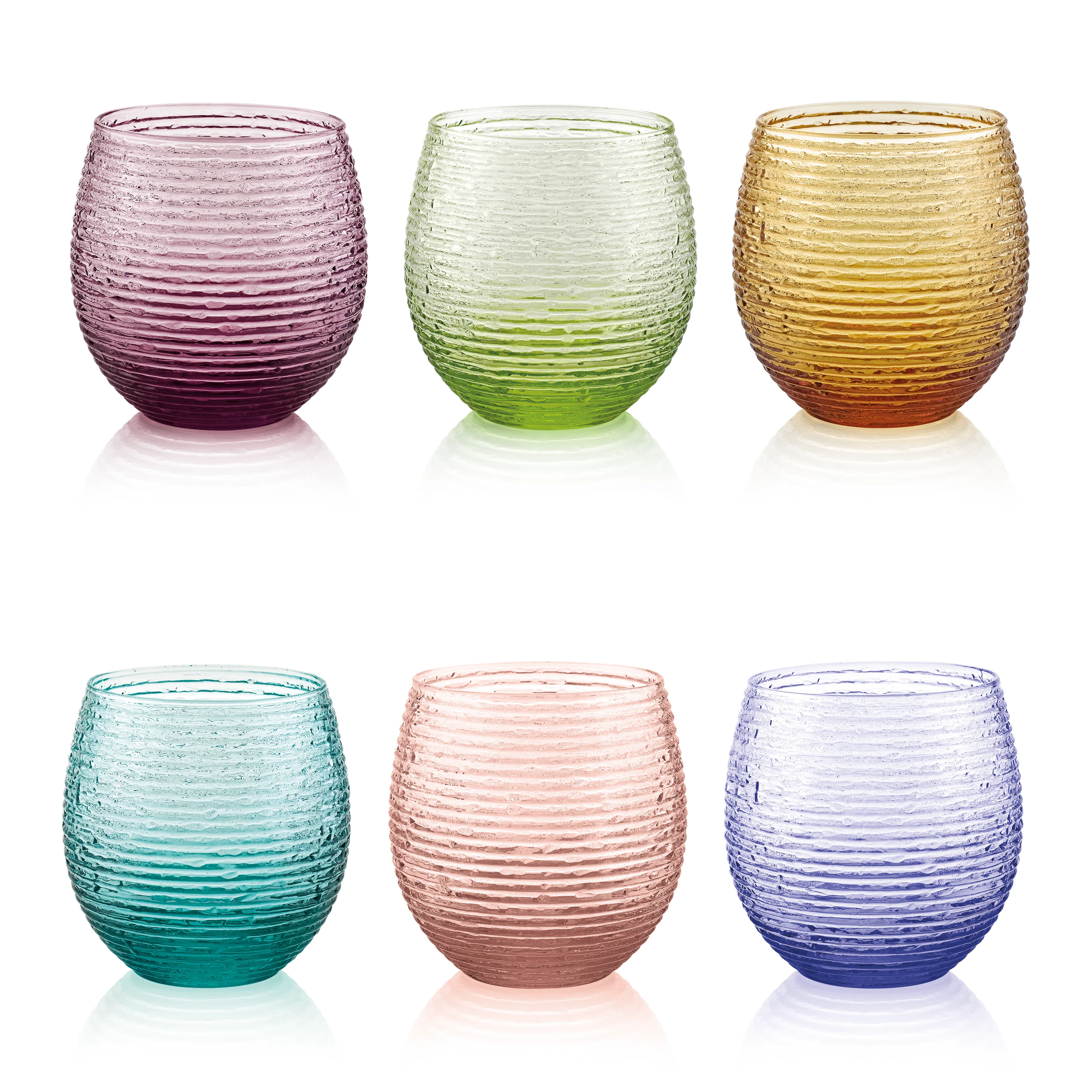Multicolor Water Tumbler (Set of 6) - Image 3