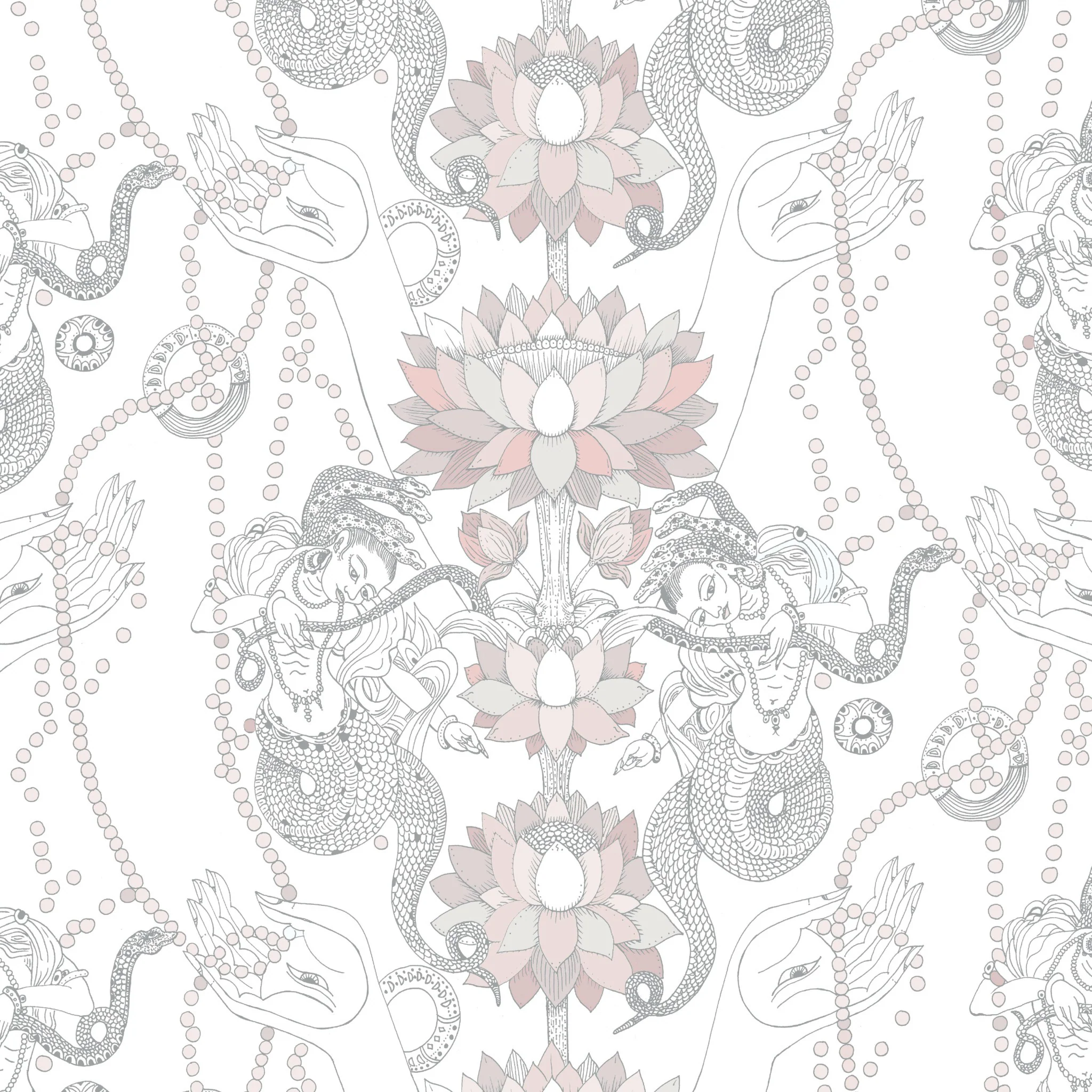 Naga Lotus Wallpaper Sample Swatch - Image 31
