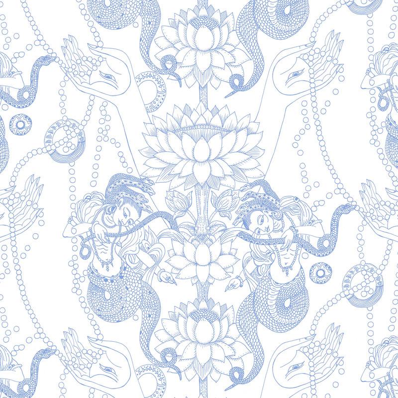 Naga Lotus Wallpaper Sample Swatch - Image 42