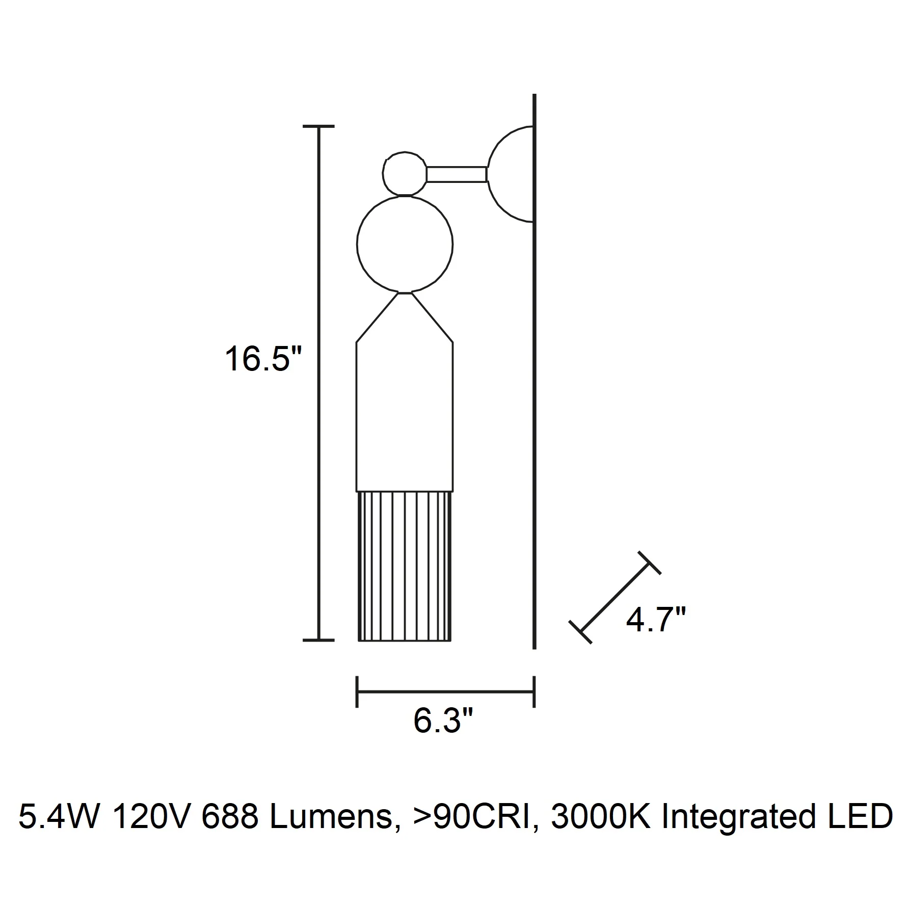 Nappe N4 LED Wall Sconce - Image 8