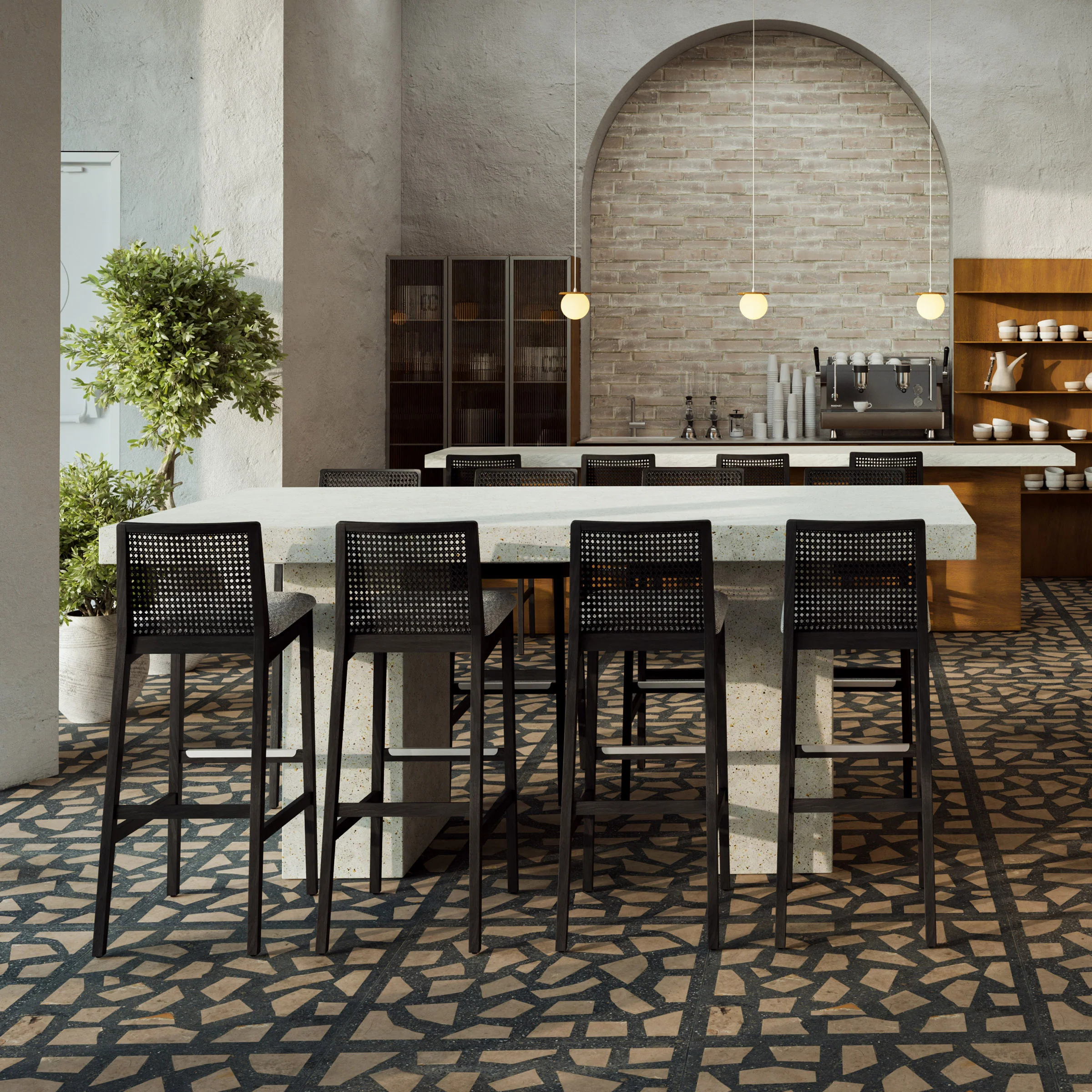 Nardia Cane Stool - Image 7