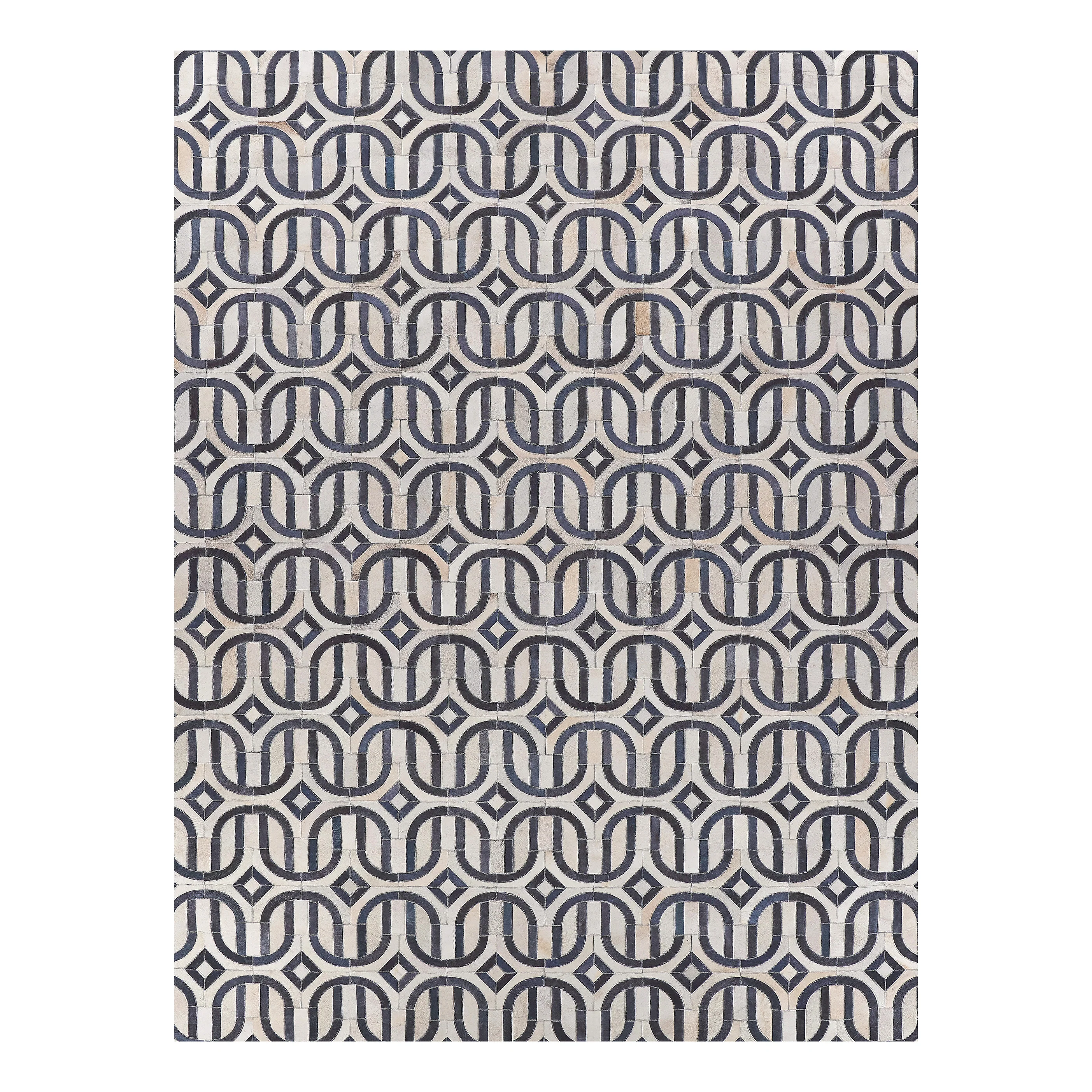 Natural Hide Trellis Area Rug
