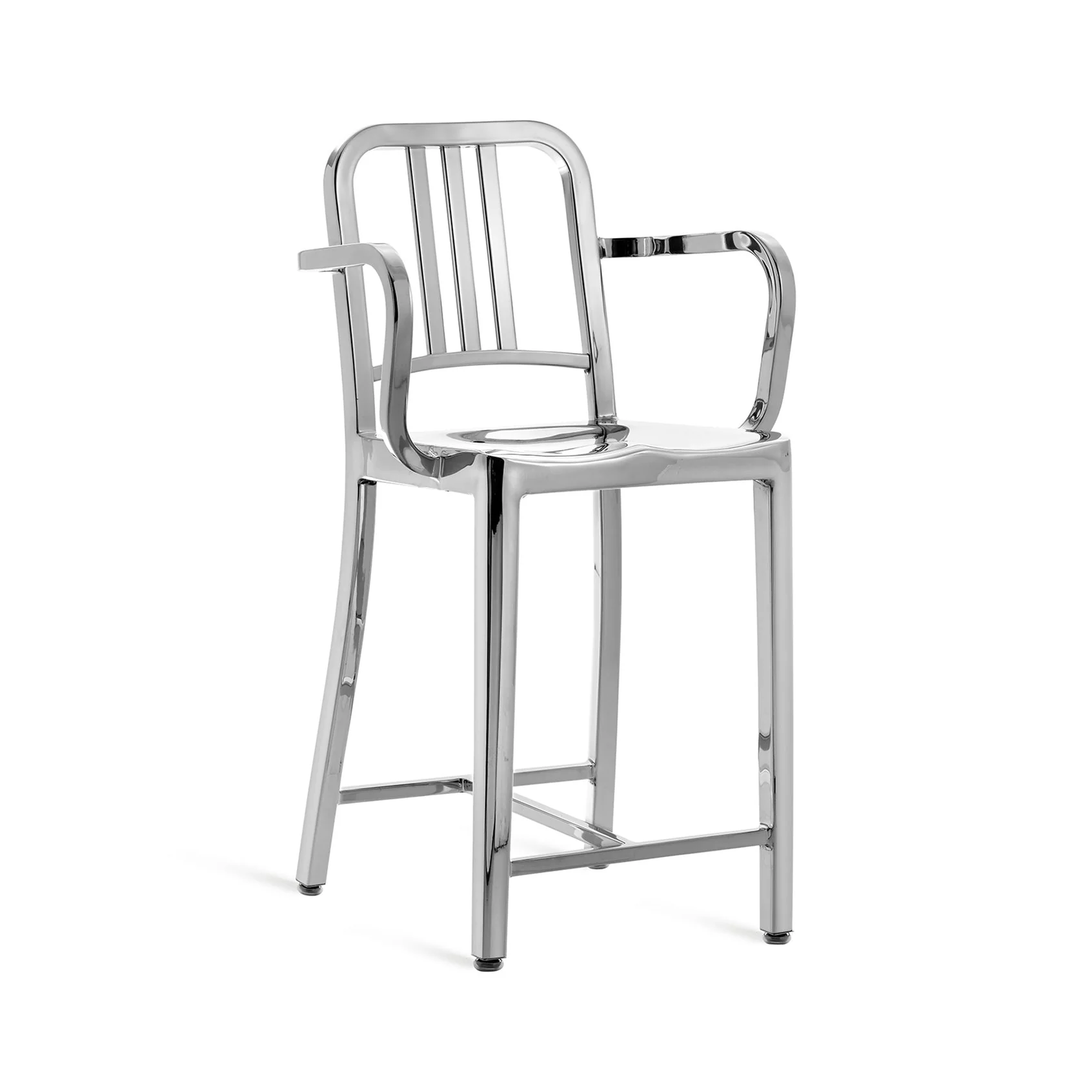 Navy Bar and Counter Stool with Arms - Image 13