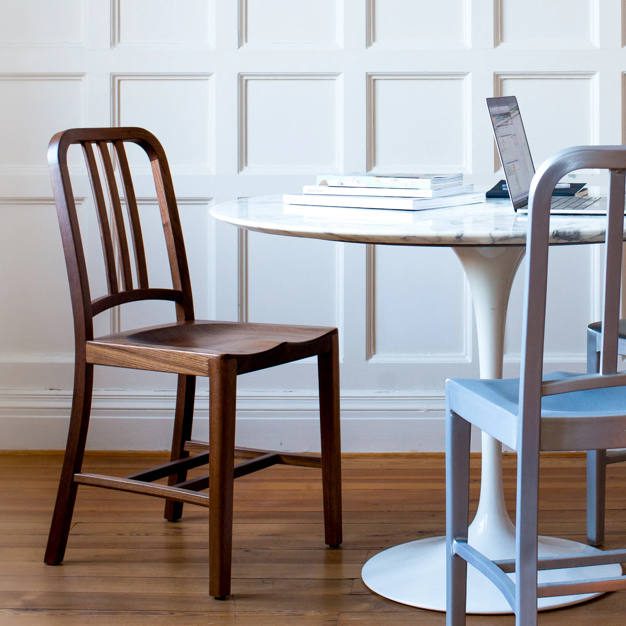 Navy Wood Chair - Image 38