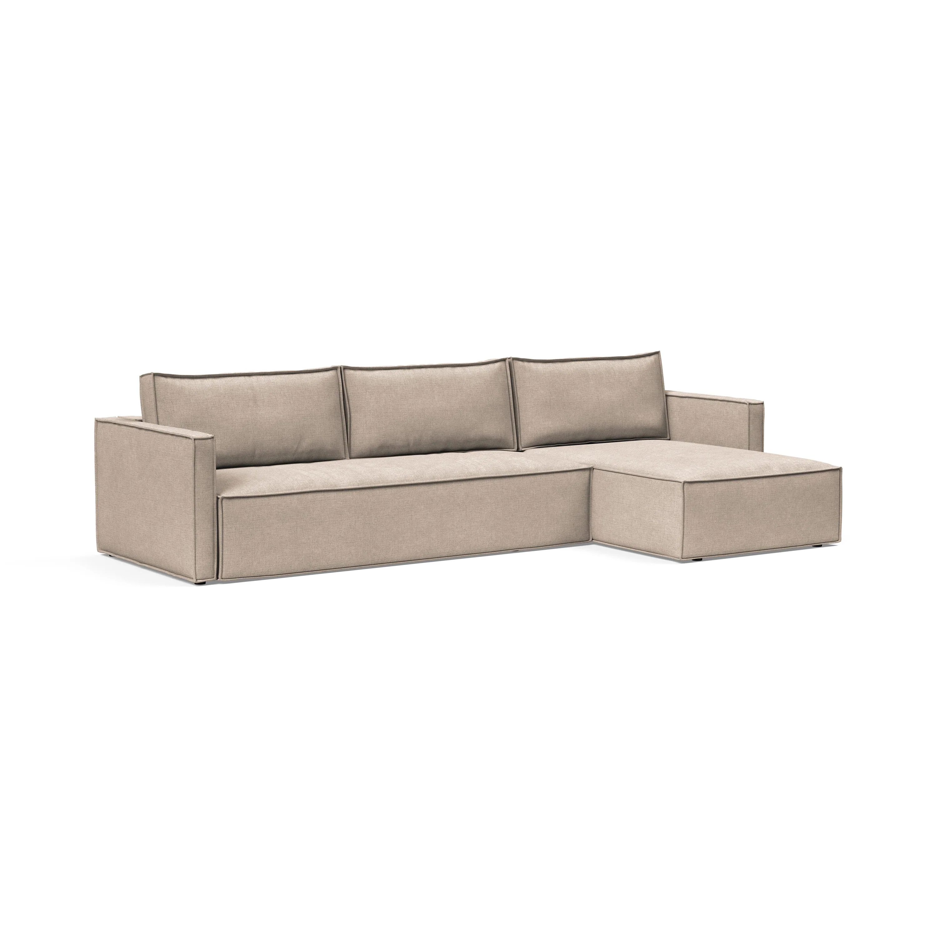 Newilla Slim Arms Sofa Bed with Chaise - Image 3