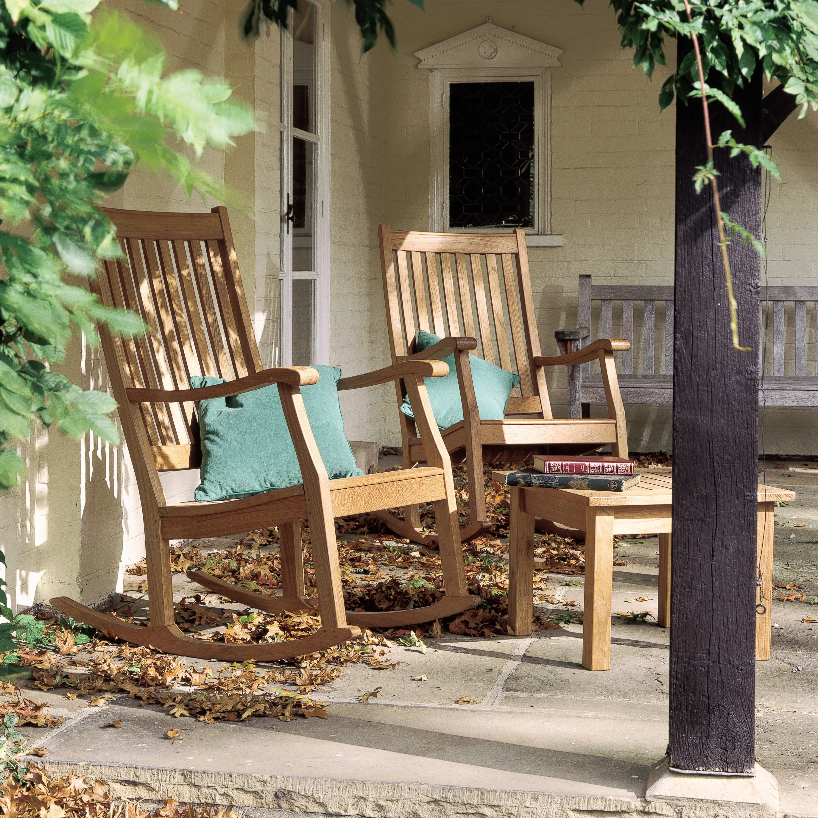 Newport Teak Outdoor Rocking Chair - Image 5