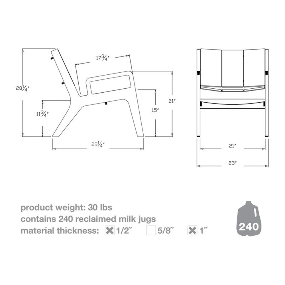 No. 9 Outdoor Lounge Chair - Image 32
