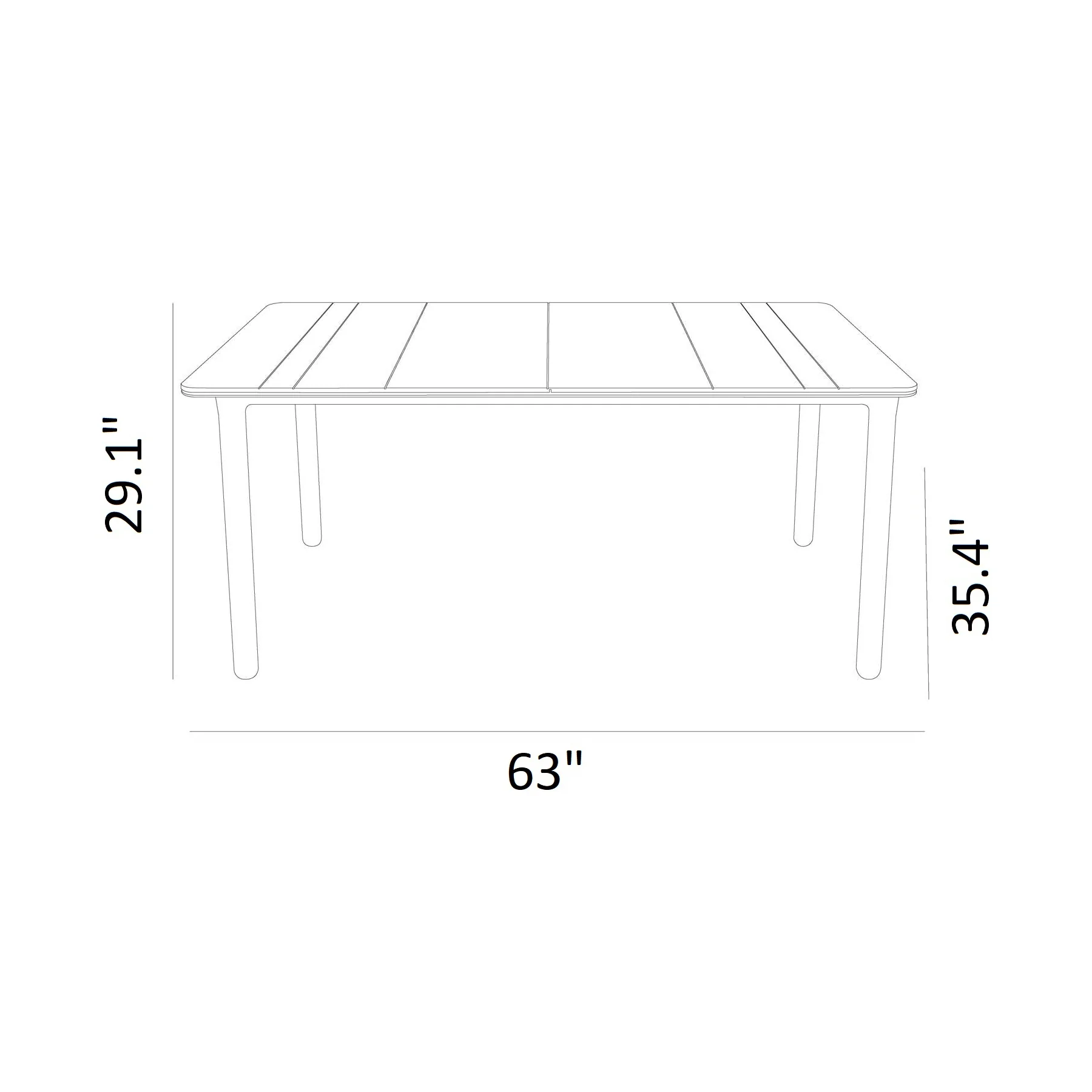 Noa Rectangular Outdoor Dining Table - Image 5