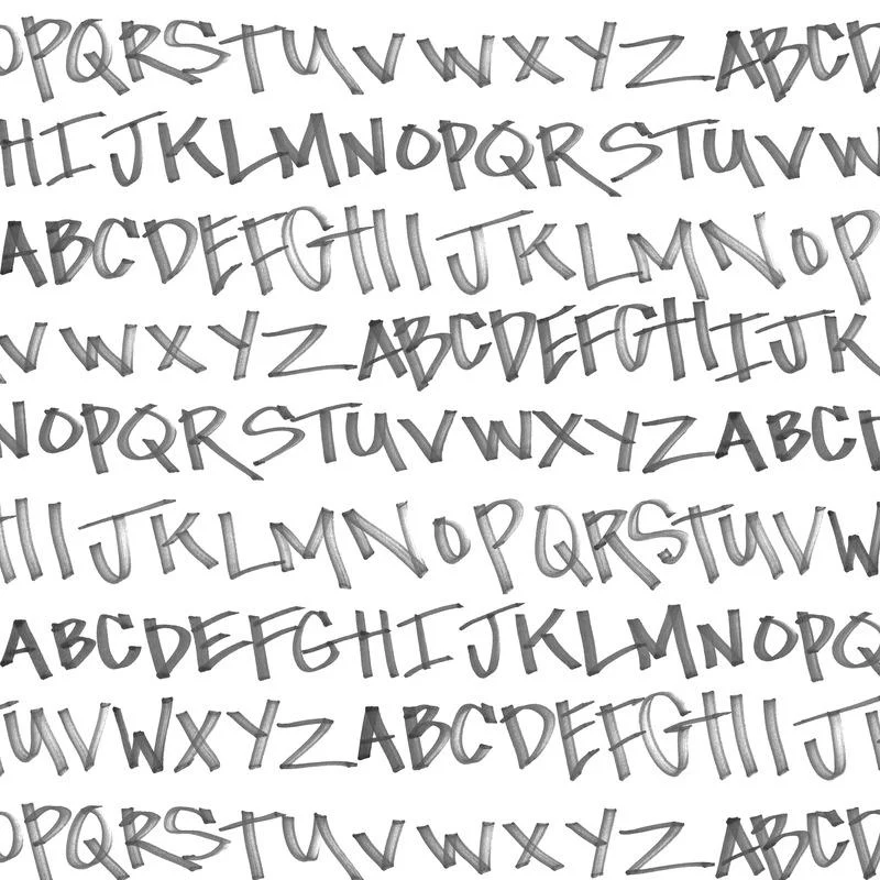 NYC Alphabet Wallpaper Sample Swatch - Image 3