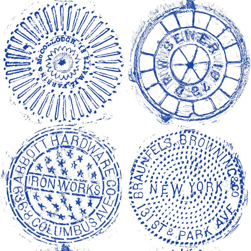 NYC Manhole Wallpaper Sample Swatch - Image 13
