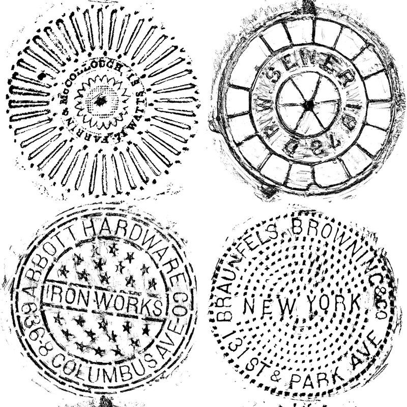 NYC Manhole Wallpaper Sample Swatch - Image 2