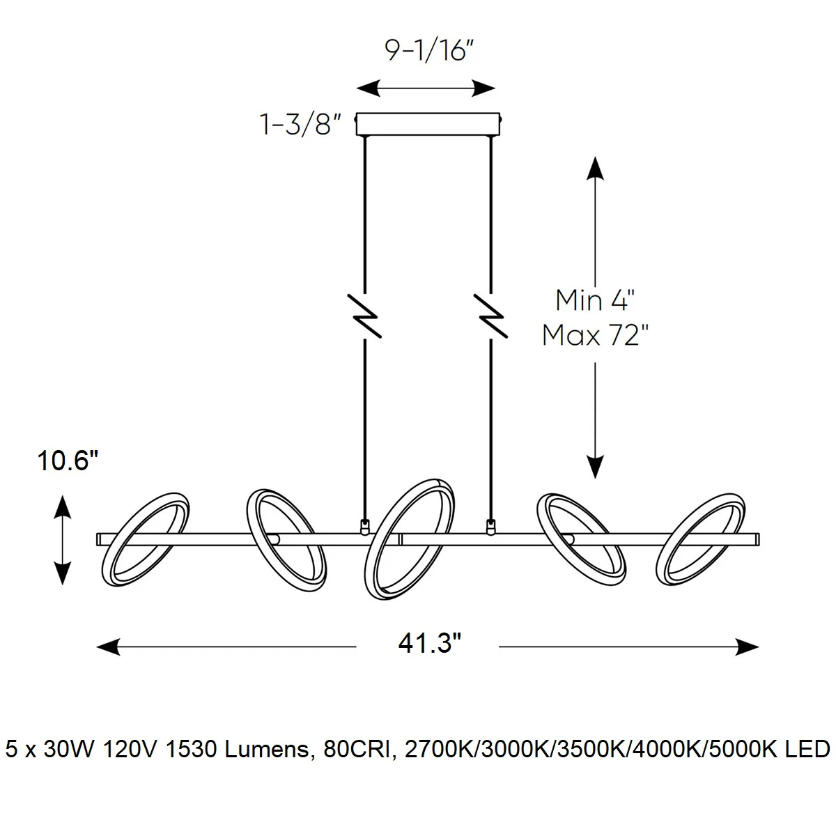 Olympia Linear LED Pendant Light - Image 5
