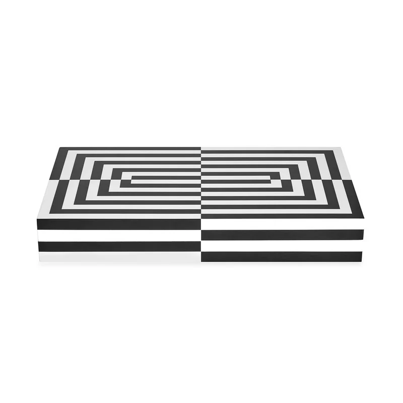 Op Art Lacquer Backgammon Set - Image 3