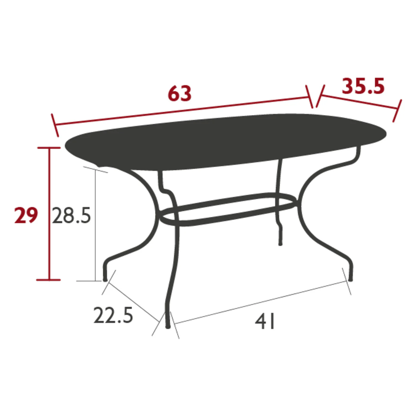 Opera Plus Oval Outdoor Dining Table - Image 2