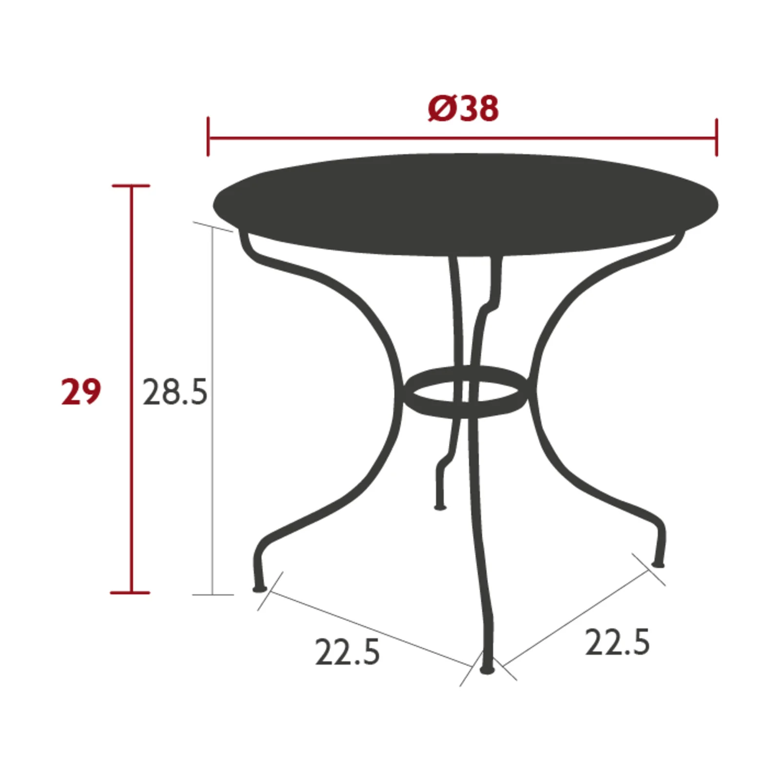 Opera Plus Round Outdoor Dining Table - Image 7