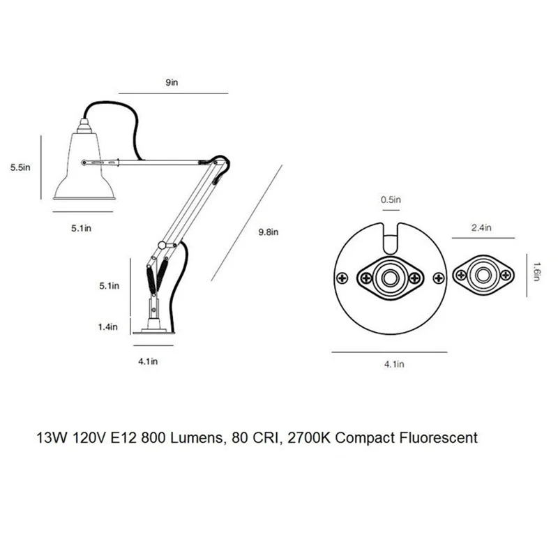 Original 1227 Mini Desk Lamp with Insert - Image 11