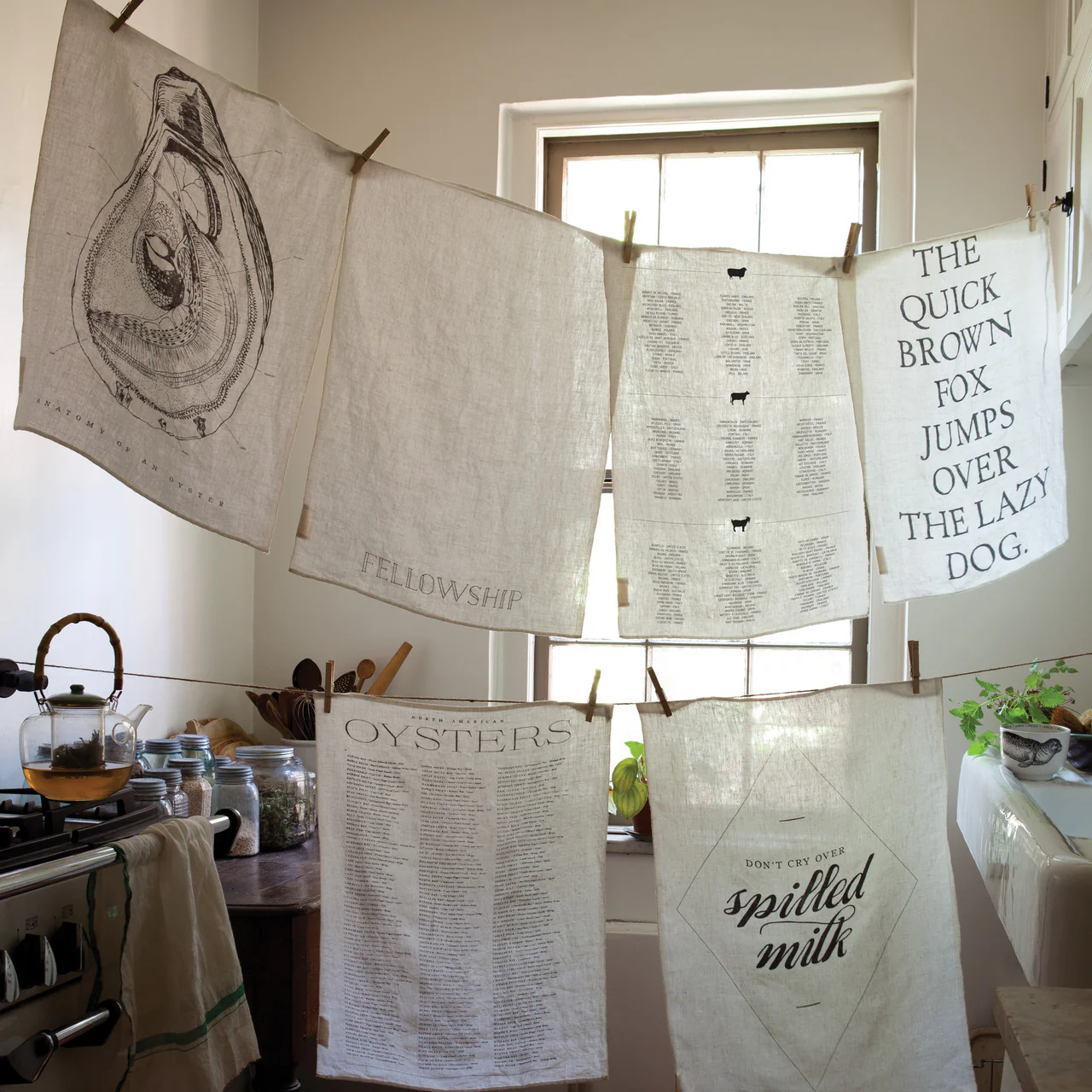 Oyster List Tea Towel (Set of 2) - Image 9