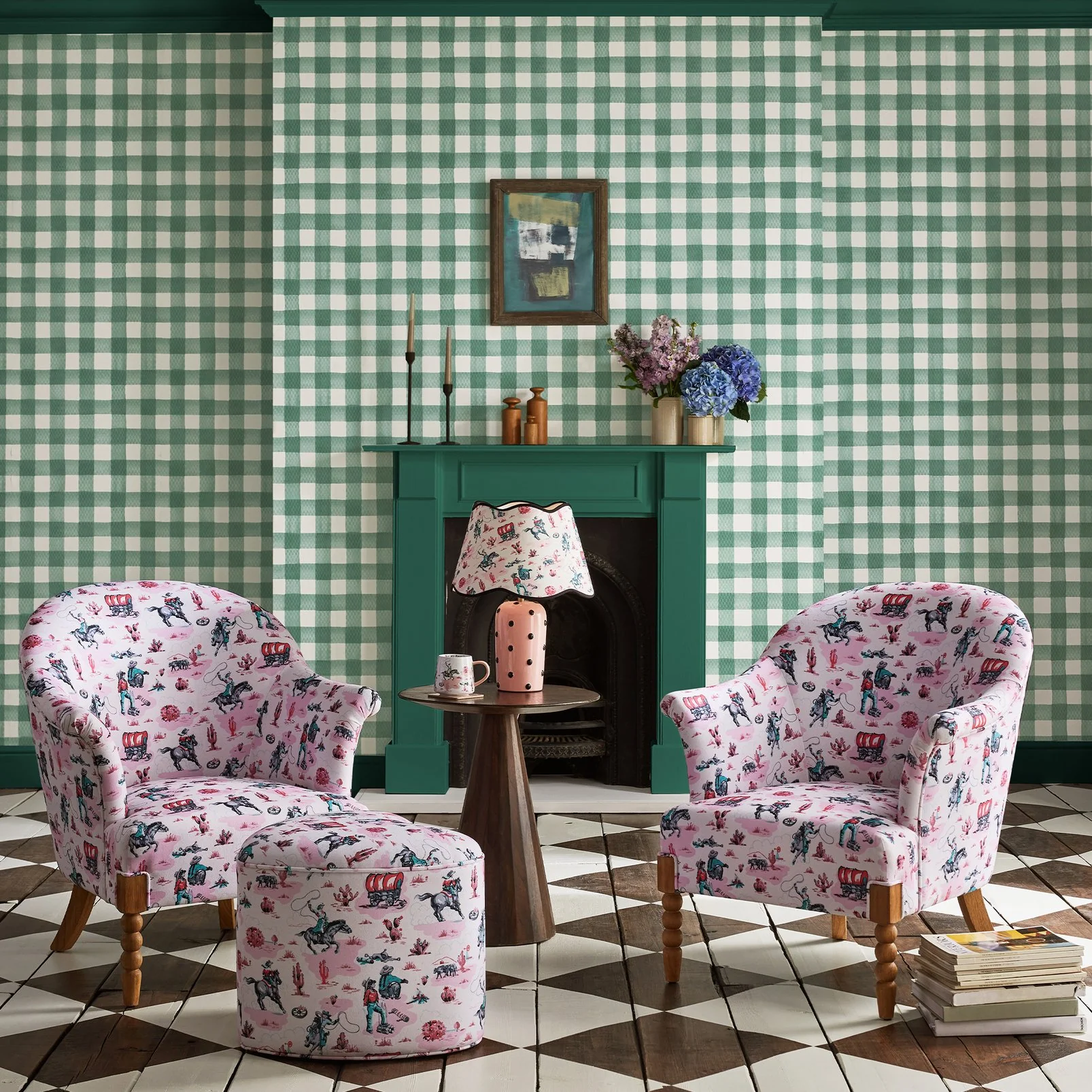Cath Kidston Painted Gingham Blue - Image 5