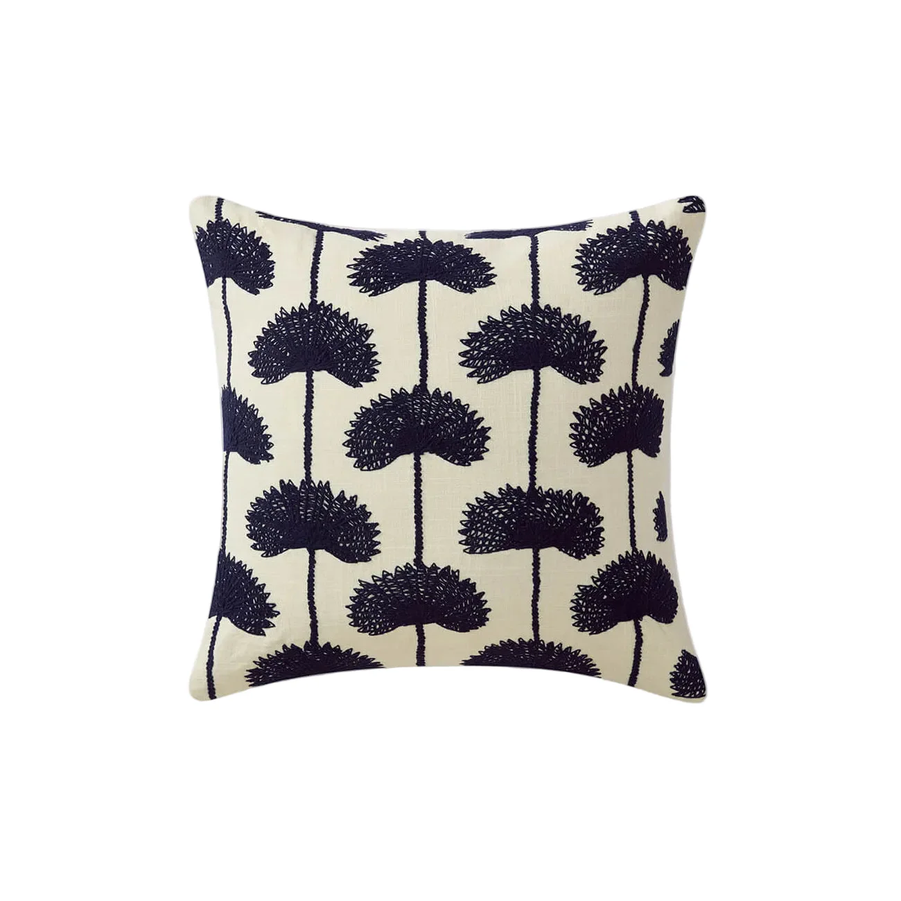 Palm Leaf Embroidered Throw Pillow - Image 2