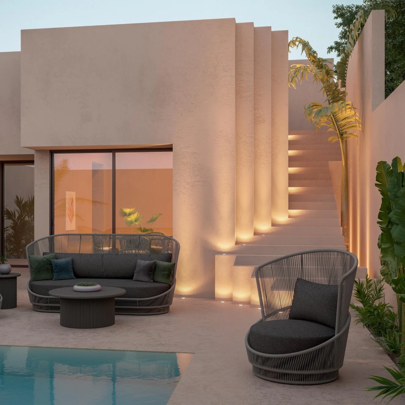 Palma Swivel Outdoor Club Chair - Image 9