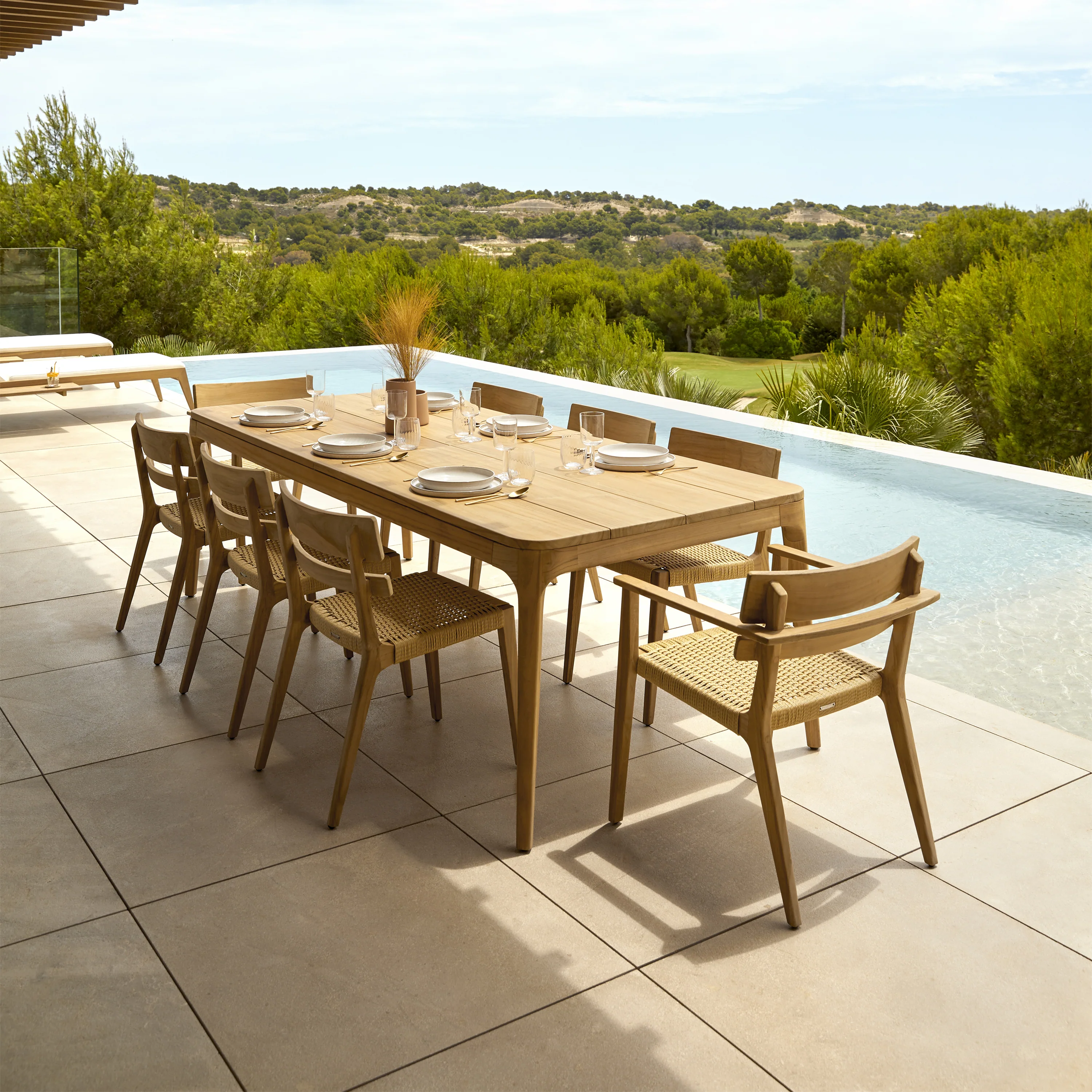 Paralel Rectangular Outdoor Dining Table - Image 8
