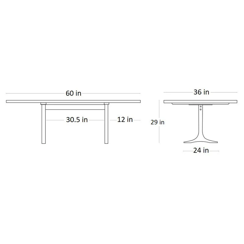 Paxton Straight Edge Dining Table - Image 8