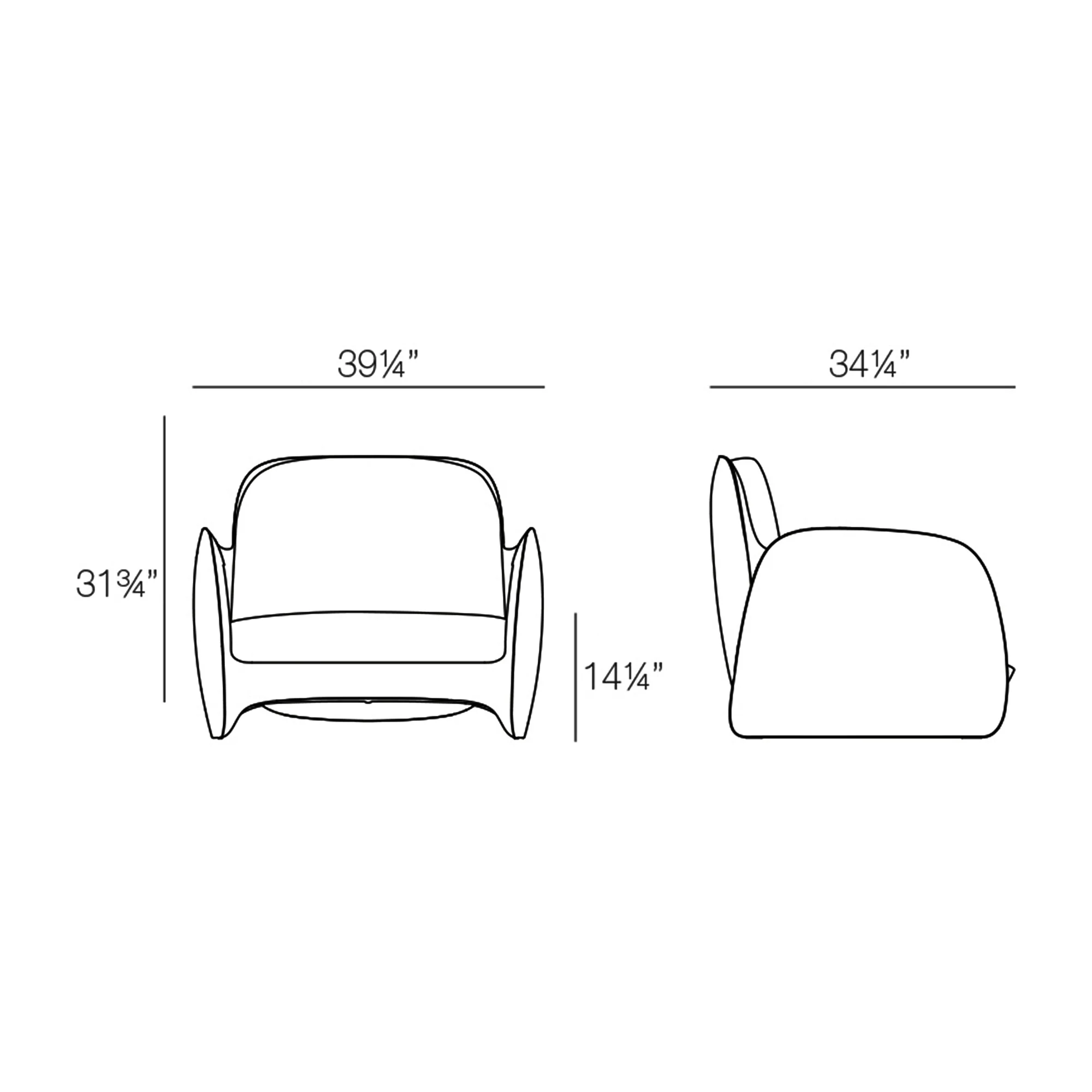 Pezzettina Outdoor Lounge Chair - Image 9